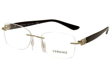 purple versace frames|Versace rimless eyeglasses.